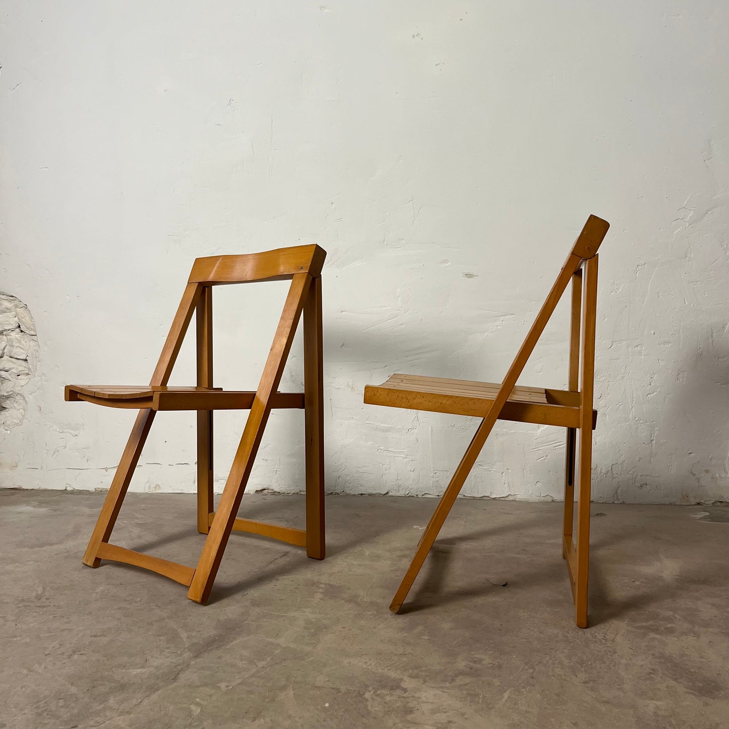 Lot de 4 chaises pliantes modèle “Trieste” par Aldo Jacober, 1966